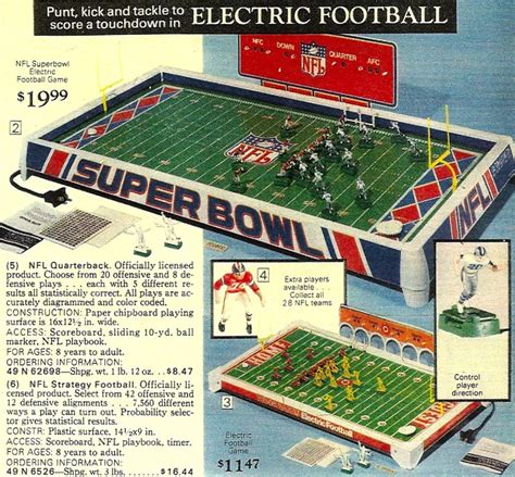 electric football game sears catalog.